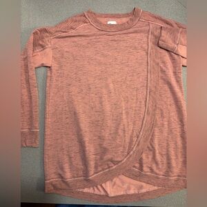 Women's Bae split personality top.‎ Size M. Pink/ Heather gray Sweatshirt